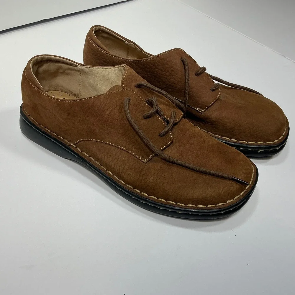 Eddie Bauer Mens Leather Lace Up Comfort‎ Casual Dress Shoes Brown Size 7.5M